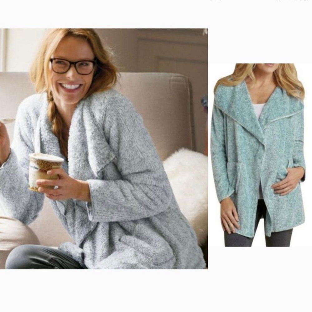 Hugs from Soft Surroundings Hug-Me Plush Oversize Wrap Cardigan